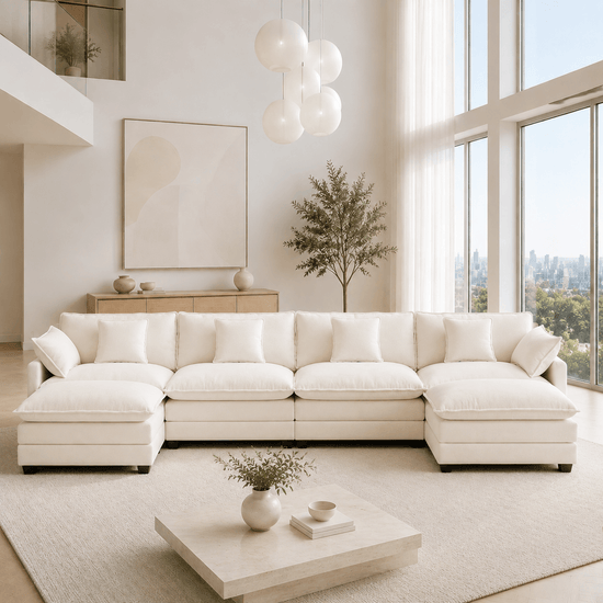 149.2 Inch Cloudy Luxury Thickened Cushion Modular Sofa