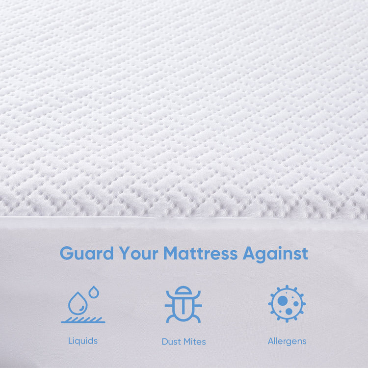 The IHanherry mattress protector guard your mattress against liquids, dust mites and allergens