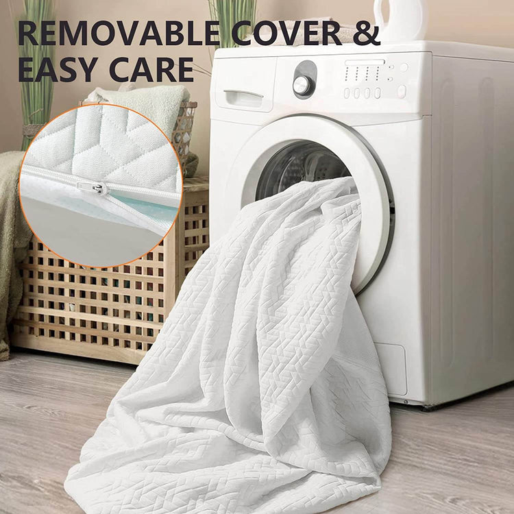removable memory foam mattress cover in washing machine