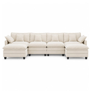 149.2 Inch Cloudy Luxury Thickened Cushion Modular Sofa (5 Colors)