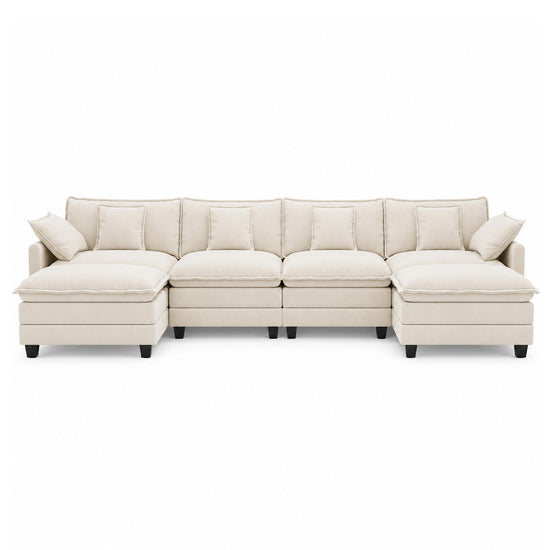 149.2 Inch Cloudy Luxury Thickened Cushion Modular Sofa (5 Colors)