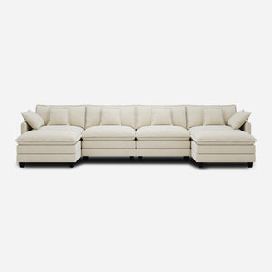 IHanherry 149.2 Inch Cloudy Luxury Thickened Cushion Modular Sofa (6 Colors)
