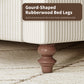 IHanherry 165cm Curved Headboard Velvet Bed Frame