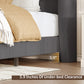 IHanherry 165cm Curved Headboard Velvet Bed Frame