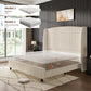 IHanherry 165cm Curved Headboard Velvet Bed Frame