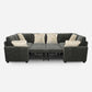 IHanherry Chenille Pull Out Sleeper Sofa with Storage Ottoman