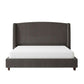 IHanherry 165cm Curved Headboard Velvet Bed Frame