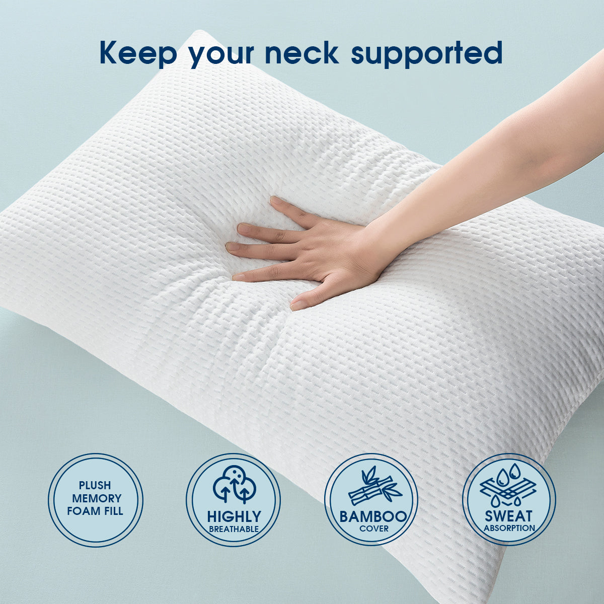 The Fox | Soft & Supportive Versatile Shredded Memory Foam Pillow