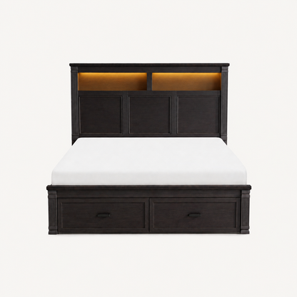 IHanherry Roman Column Framed Storage Bed