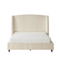 IHanherry 165cm Curved Headboard Velvet Bed Frame