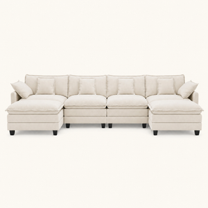 149.2 Inch Cloudy Luxury Thickened Cushion Modular Sofa (5 Colors)