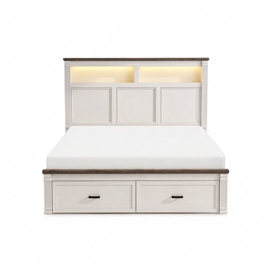 IHanherry Roman Column Framed Storage Bed