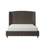 IHanherry 165cm Curved Headboard Velvet Bed Frame