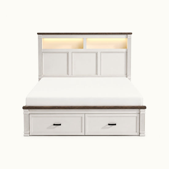 Roman Column Framed Storage Bed