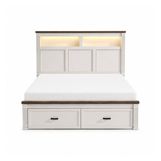 Roman Column Framed Storage Bed